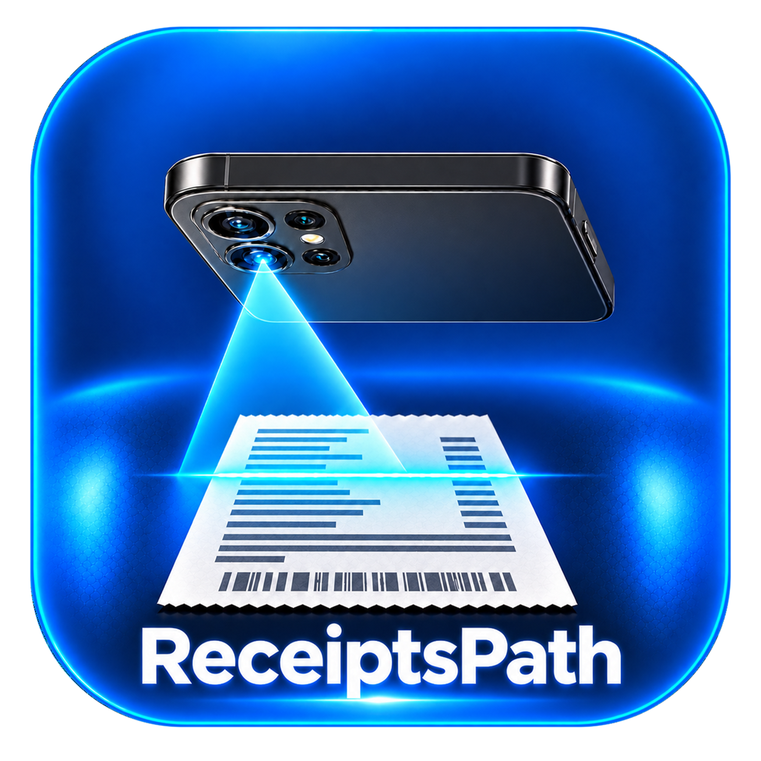 Generic phone scanning a receipt with ReceiptsPath